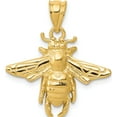 thumbnail image 1 of 14K Yellow Gold Solid Open-Backed Bee Pendant (24 X 21) Made In United States c2445, 1 of 6