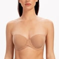 thumbnail image 3 of MELENECA Women's Underwire Smooth Multi-Way Uplift Padded Push Up Strapless Bra Cappuccino Heather 34E, 3 of 4
