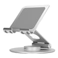 thumbnail image 1 of Desk Phone Stand, Foldable Adjustable Holder 360 Degree Rotation Stable Base  For Tablet Black,Silver, 1 of 8