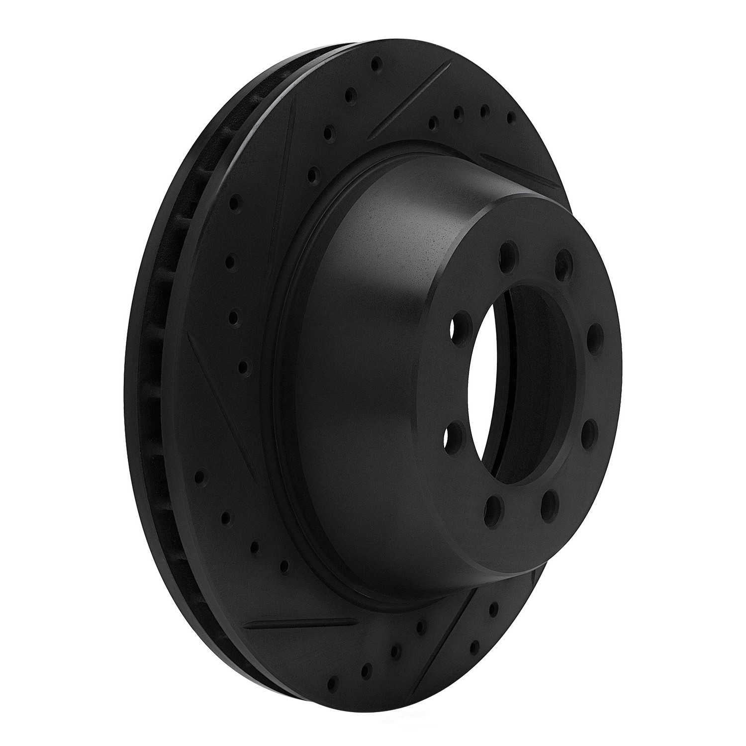Dynamic Friction Company 633-54102L DFC Brake Rotor - Drilled And Slotted - Black