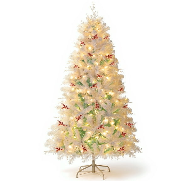 Costway 6 FT Pre-lit Artificial Christmas Tree with 599 Branch Tips & 250 LED Lights for Party