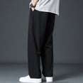 thumbnail image 5 of Sweatpants for Men Cotton with Pockets Lightweight Joggers Casual Loose Fit Soft Fleece Pants for Everyday , #02 Black 3XL, 5 of 5