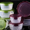 thumbnail image 2 of ACDANC 4Pcs Batter Bowl Leak-Proof Silicone Belt Salad Bowl with Lid Hygiene and Transparency Mixing Bowl Set Purple, 2 of 3
