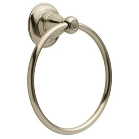Delta Faucet PTR46-BN Towel Ring Porter Bath Hardware Accessory, Spotshield Brushed Nickel