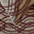 thumbnail image 2 of The HomeCentric King / Queen / Twin Brown Decorative Bed Runner Twin 53"x18" Bed Runner WITH Two Pillow Cover, Quilted, Swirl Pattern Bed Scarf on Satin fabric - Brown Swirls, 2 of 3