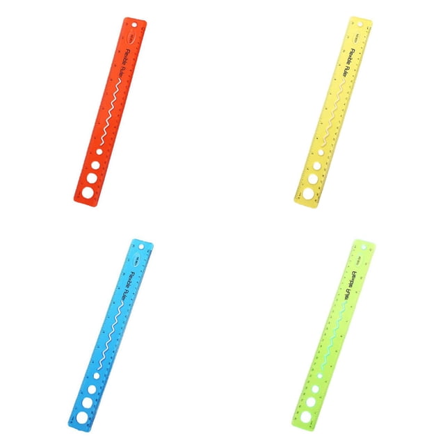 Veeogra Clearance!Ruler,Teacher Supplies,for Student Soft Bendable Ruler Flexible Plastic Ruler Inch And Centimeter Ruler Solid Color Suitabl,Metric Ruler,Stationery,Classroom Supplies