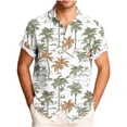 thumbnail image 3 of Xcmzpl Mens Hawaiian Shirt Big and Tall Short Sleeve Button Down Shirts Casual Summer Beach Tropical Outfits Loose Fit Blouses Coffee L, 3 of 7