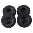 thumbnail image 3 of Juego de 4 llantas de plástico de 115 mm y 1,9 pulgadas con neumáticos delanteros y traseros de goma para coche RC Crawler 1/10, 3 of 14