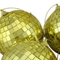 thumbnail image 2 of Northlight Mirrored Christmas Ball Ornaments - 4" (100mm) - Gold - 4ct, 2 of 4