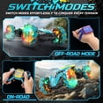 thumbnail image 4 of DEERC Gesture Sensing RC Stunt Car with Fog Mist & Music, 4WD Hand Controlled Remote Control Drift Car Toy for Kids, All Terrain Off-Road Double-Sided Driving with Lights, Birthday Gift for boy, 4 of 8