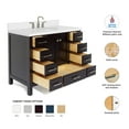 thumbnail image 3 of Ariel Cambridge 43 In. Oval Sink Vanity With White Quartz Countertop In Espresso, 3 of 10