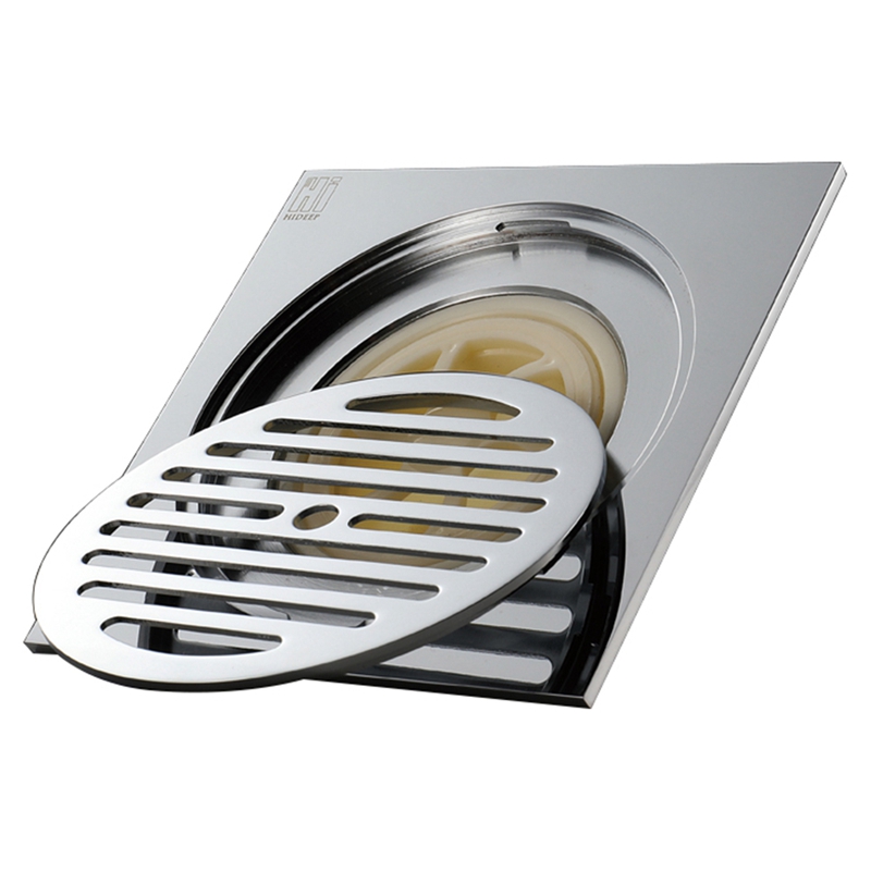 HIDEEP Copper Shower Floor Drain Bathroom Toilet Floor Drain 15X15cm