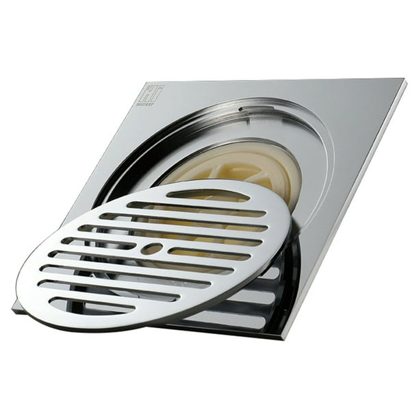 Copper Shower Floor Drain Bathroom Toilet Floor Drain 15X15cm Water AntiOdor Wire Strainer