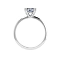 thumbnail image 3 of Dash Jewelry 2 Ct Emerald Cut Solitaire Ring - Moissanite Engagement Ring in 14K White Gold Plated - Women's Prong Set Wedding Ring - Ideal for Marking Life's Precious Moments, 3 of 6