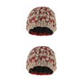 thumbnail image 3 of ZheElen Bonnet Femme Floral Chapeau Chimio Cancer Bonnet Décontracté Rouge Foncé 2Set, 3 of 6