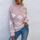 thumbnail image 2 of Mujeres Sexy Color Bump Nieve Impresión Costura Color Bolsillo Otoño Invierno Crop Workout Manga larga Cruz O-cuello Suéter Casual Blusa Tops Fridja  fksj2495, 2 of 4