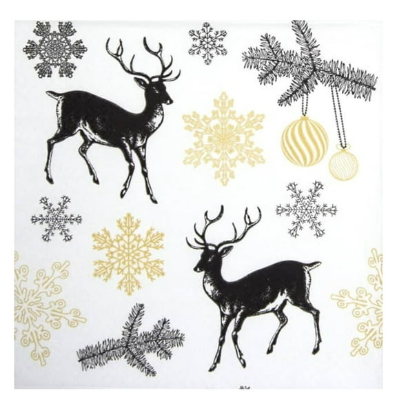 Keep Unique Reindeer Paper Napkins, Christmas Decorative Decoupage Napkin, Assorted Color, 20/Pack