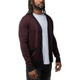 thumbnail image 3 of X RAY JEANS Mens Herringbone Cardigan Sweater, Oxblood/Black, 3XL, 3 of 5