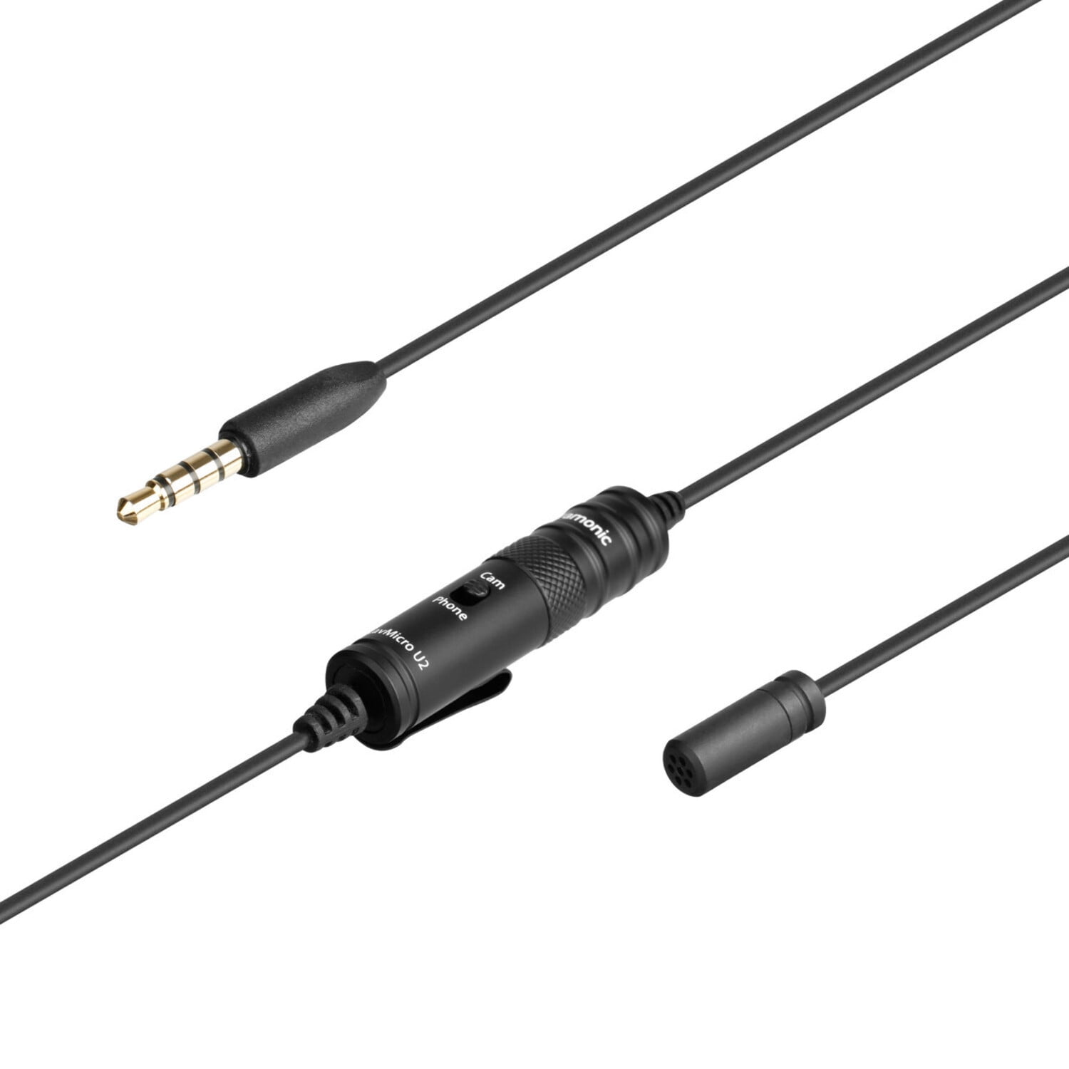 LavMicro U2 Clip-On Lavalier Mic for Cameras  Mobile Devices with 19.7' (6m) 3.5mm TRS/TRRS Cable