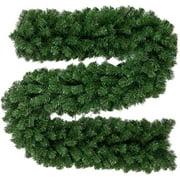Green Christmas Garland - 9 Foot by 14 Inch Pine Branches Christmas Tinsel Garland with 280 Branches for Xmas Indoor Outdoor Decor