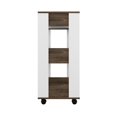 thumbnail image 4 of RST Brands Chariot Roulant de Cuisine Lindon en Noyer et Placage Blanc, 4 of 6
