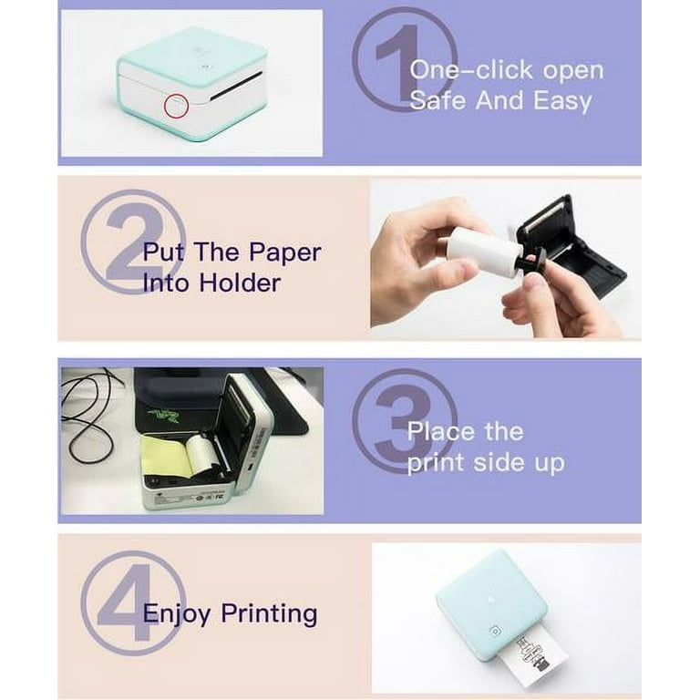 Mini Pocket Printer - Phomemo M02Pro Mini Wirelss Printer, 300DPI Photo  Printer Compatible with iOS & Android, Portable Wireless Sticker Printer  for D