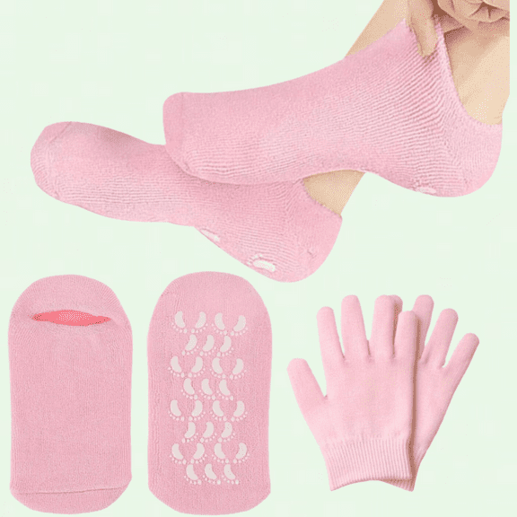 Moisturizing Gel Socks and Gloves Set, Hydrating Care for Hands and Feet