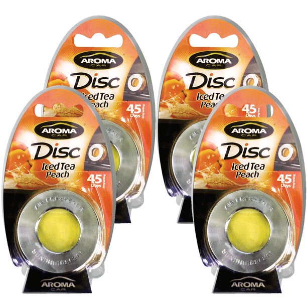 Majic Disc Car Gel Auto & Home AC Vent Clip Air Freshener, Iced Tea