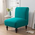 thumbnail image 2 of DEKAXID - Funda para silla sin brazos, color liso, elástica, extraíble, lavable, antideslizante, para comedor, sala de estar, decoración del hogar, 1 unidad, 2 of 7