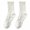 White, variant on vnanda Soft Socks 1 Pair Unisex Socks Pure Color Knitted Mid-tube Ankle Protection Soft High Elasticity Anti-slip Warm No Odor Sweat Absorption Adult Four