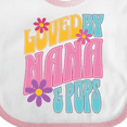 thumbnail image 4 of Inktastic Nana and Pops Love Me Retro Flowered Girls Baby Bib, 4 of 4