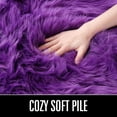 thumbnail image 4 of Junovo Luxury Fluffy Area Rugs Areary Rug for Bedroom Shaggy Rugs Area Carpet for Living Room Bedroom Room,3'x5',Purple, 4 of 7