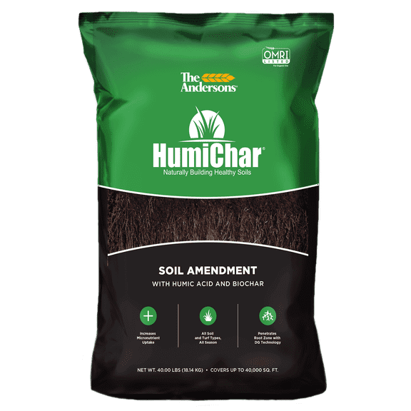 The Andersons HumiChar Organic Soil Amendment with Humic Acid and Biochar - Covers up to 40,000 sq ft (40 lb)