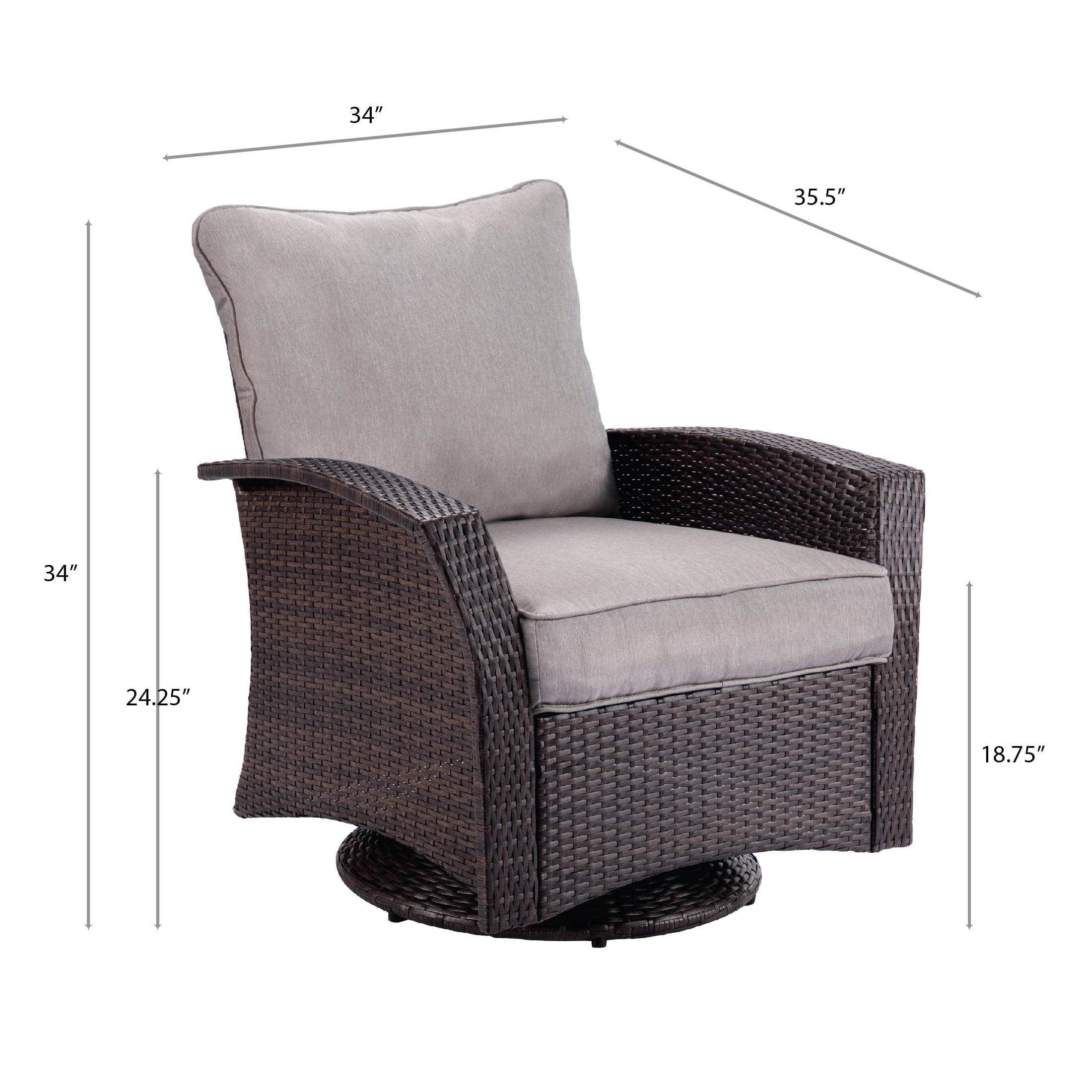 Sun Terrace Williamsport Steel Outdoor Dining Arm Chairs - Set of 2, Gray