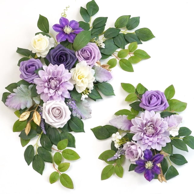 Letrero de bienvenida con estampado de flores para decoración de boda, 2 unidades