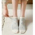 thumbnail image 2 of CoCozhu 5 Pairs Charming Vintage Embroidered Floral Crew Socks for Women - Combed Cotton Elegance Size5-8, 2 of 7
