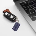 thumbnail image 7 of Uemuo Purple and Blue Squares Pattern Rectangular Metal Keychain - Durable, Stylish, and Personalized Key Ring for Men and Women,Engraved Keychain,Gift Slim Sturdy Keychain, 7 of 7
