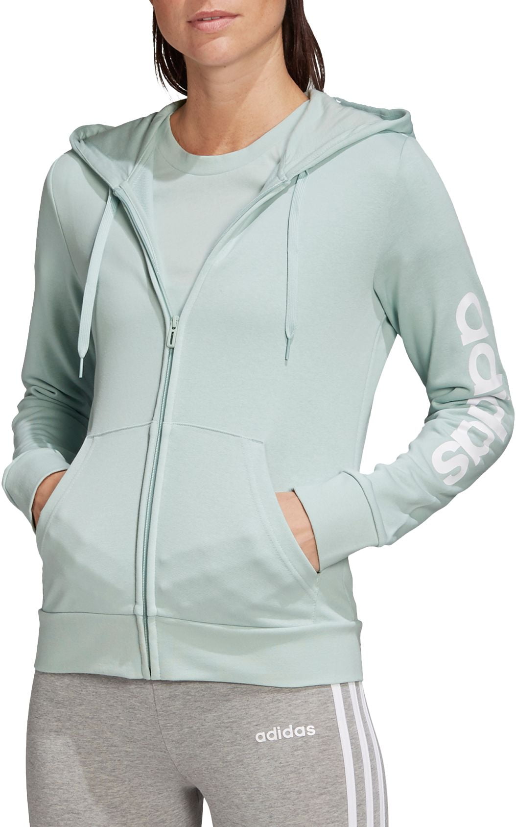 adidas linear zip hoodie