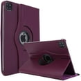 thumbnail image 1 of New iPad Pro 9.7 Leather Case,360 Degree Rotating Stand Smart Cover with Auto Sleep Wake for Apple iPad Pro 9.7 Tablet (Purple), 1 of 9