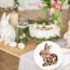 thumbnail image 4 of Matsuzay Conejito de Pascua de madera con estatua de conejo de madera ligera, decoración de escritorio, conejito de Pascua de madera Kits de decoración para fiestas, 4 of 6