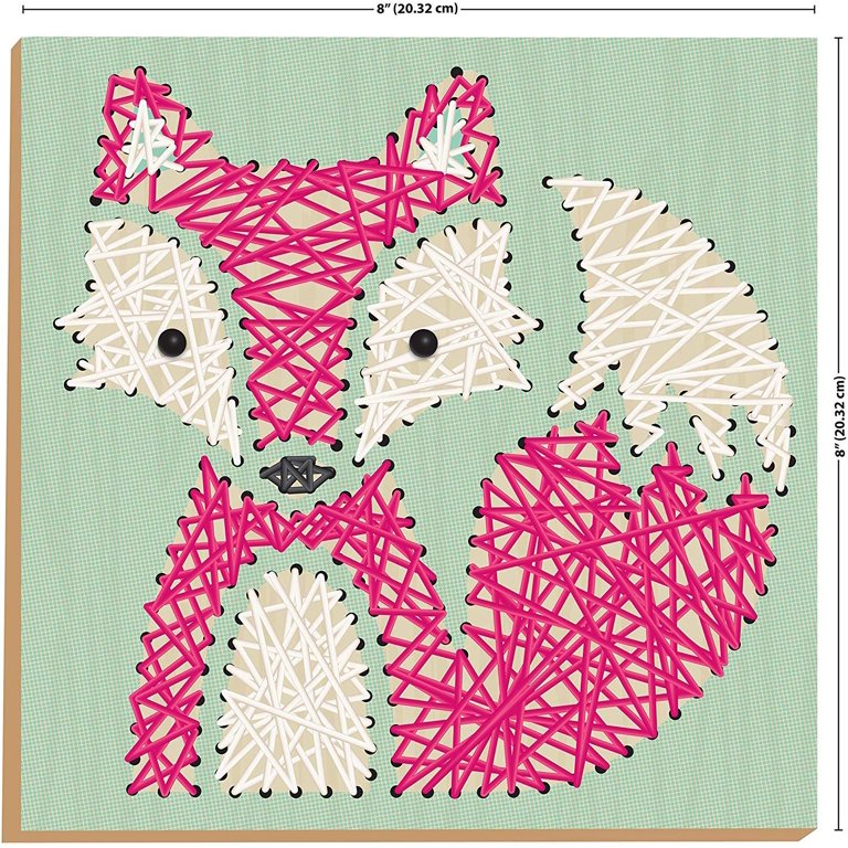 Boqin DIY String Art Kit - Cute Fox Craft Kit with String Art Patterns,  Pushpins, Crafting Supplies, String Art Kit for Kids Gift for 9-12 Girls