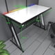 thumbnail image 3 of Escritorio para Computadora Bicolor Acabado Alto Brillo Modelo Zi con Iluminación Tira de LED Neon RGBIC 104x50 cm color Negro / Gris Oscuro, 3 of 6