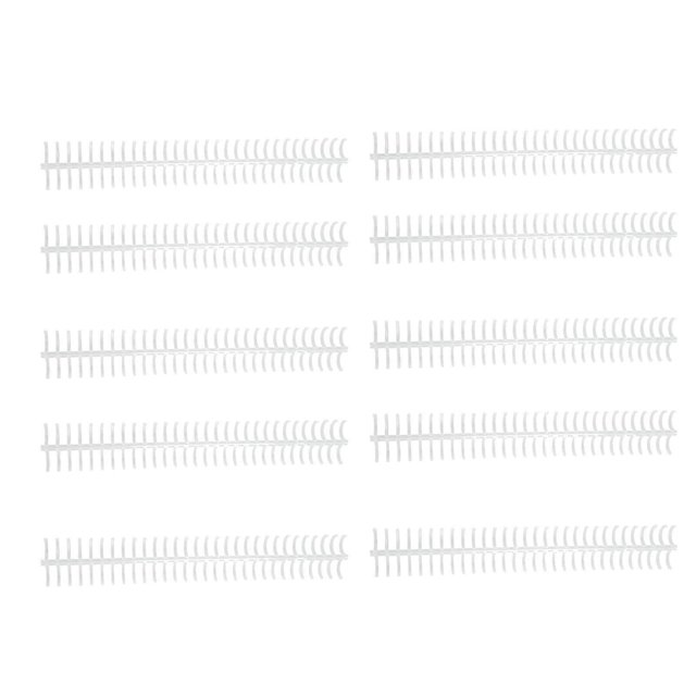 10Pcs Spiral Binding Coil 130 Sheet Capacity Spine Comb 30 Holes 16mm Diameter Set Kit Transparent