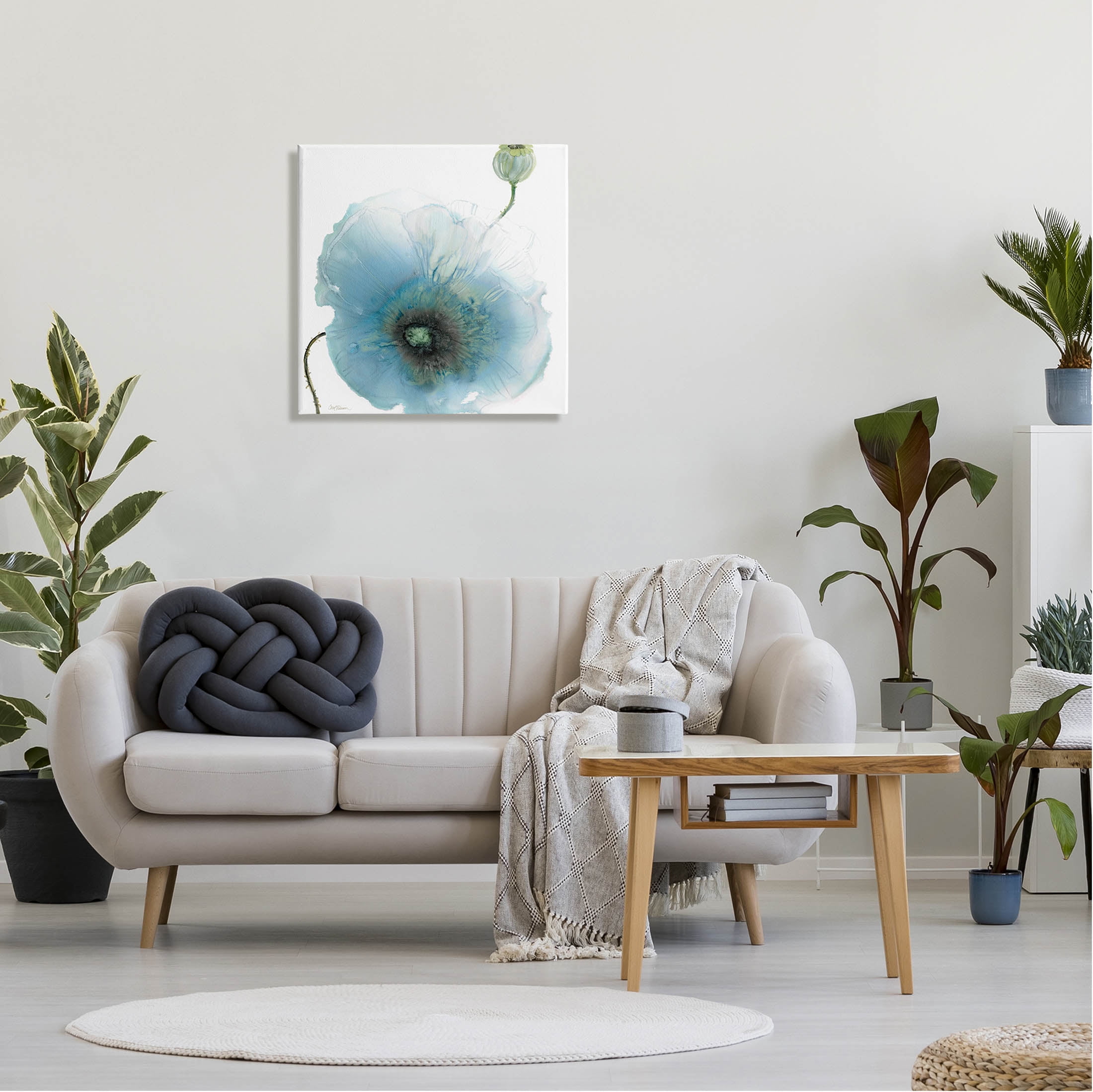 Stupell Industries Contemporary Flower Petal Shape Graphic Art Gallery Wrapped Canvas Print Wall Art, Design by Carol Robinson