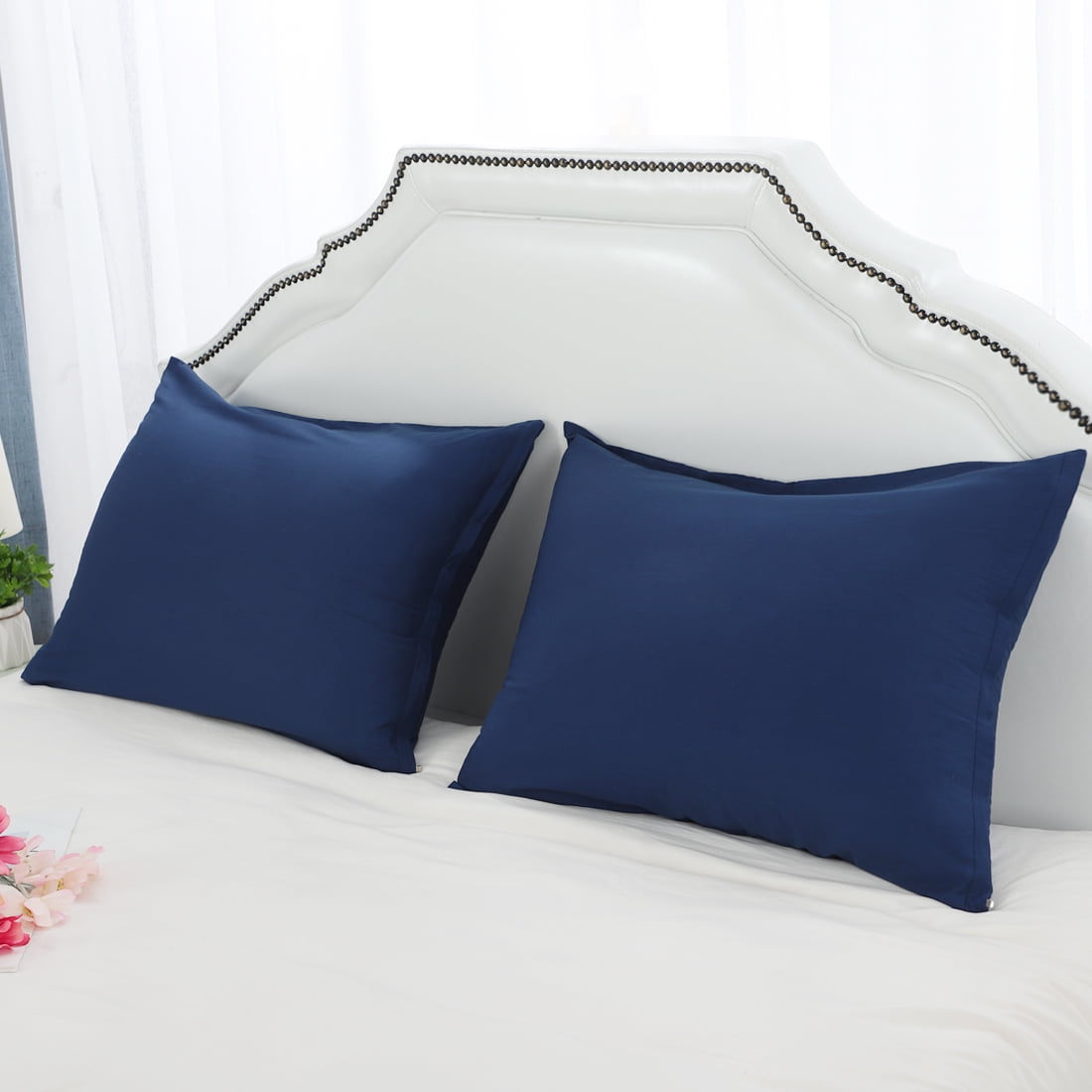 Zippered Pillow Cases Pillowcases Standard Queen King Egyptian Cotton 4-Pack
