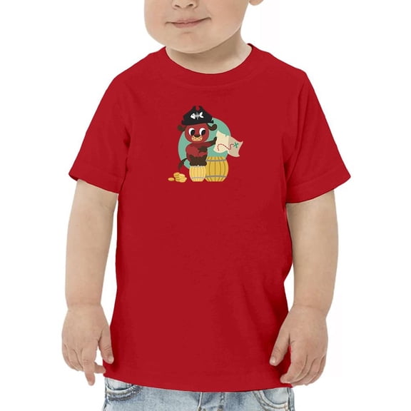 Pirate Dog With A Treasure Map T-Shirt Toddler -Image by Shutterstock, 3 Toddler
