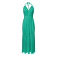 thumbnail image 5 of WILLBEST Robe Mini à Sequins pour Femmes Robes d'Été Sans Manches Robe Maxi Décontractée à Volants Robe Longue de Plage, 5 of 5