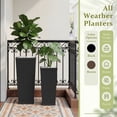 thumbnail image 5 of Devoko 32" Tall Planters for Outdoor Plants Set of 2, Woven-Textured Outdoor Plant Pots for Patio, Front Porch, 5 of 8