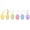 C, variant on Easter Hanging Decorations 6Pcs Colorful Easter Eggs Decorations Hanging Ornaments For Home Easter Tree Spring Party Supplies Indoor Outdoor Holiday Decor