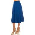 thumbnail image 4 of Women's Flared Lightweight Elastic Midi A-Line Skirt - Comfortable and Stylish, 4 of 8